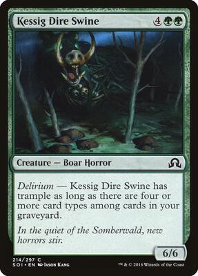 Kessig Dire Swine card from Shadows over Innistrad