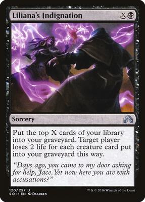 Liliana's Indignation card from Shadows over Innistrad