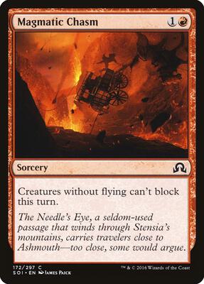 Magmatic Chasm card from Shadows over Innistrad