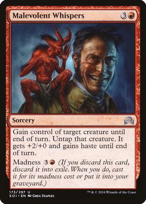 Malevolent Whispers card from Shadows over Innistrad
