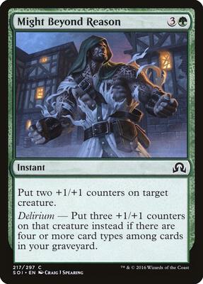Might Beyond Reason card from Shadows over Innistrad