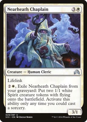 Nearheath Chaplain card from Shadows over Innistrad