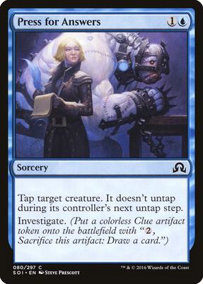 Press for Answers card from Shadows over Innistrad
