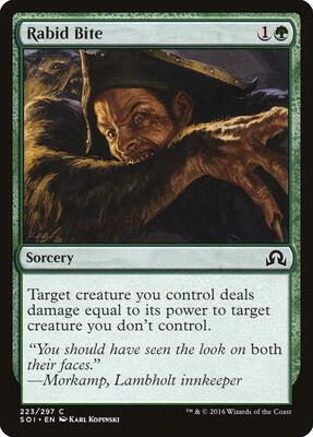 Rabid Bite card from Shadows over Innistrad