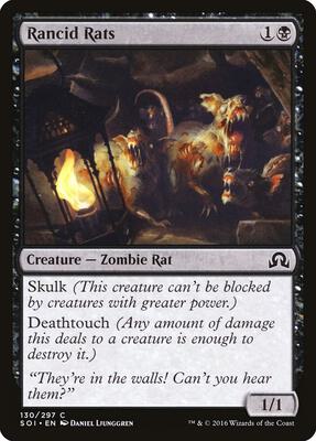 Rancid Rats card from Shadows over Innistrad