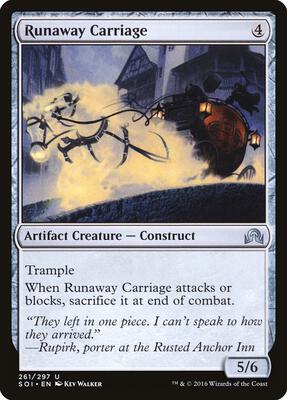 Runaway Carriage card from Shadows over Innistrad