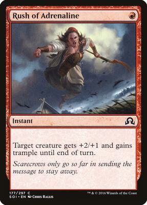 Rush of Adrenaline card from Shadows over Innistrad
