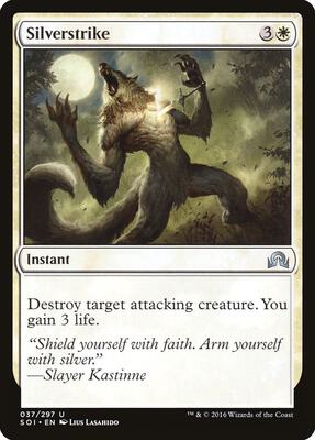 Silverstrike card from Shadows over Innistrad