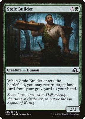 Stoic Builder card from Shadows over Innistrad