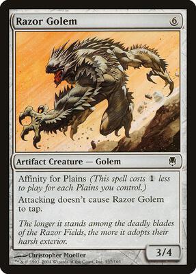 Razor Golem card from Darksteel