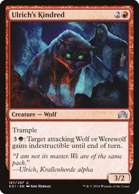 Ulrich's Kindred card from Shadows over Innistrad