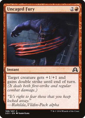 Uncaged Fury card from Shadows over Innistrad