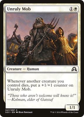 Unruly Mob card from Shadows over Innistrad