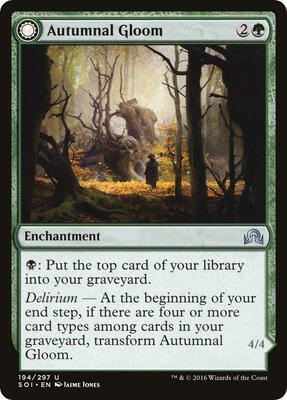 Autumnal Gloom card from Shadows over Innistrad