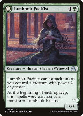 Lambholt Pacifist card from Shadows over Innistrad