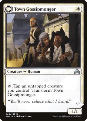 Town Gossipmonger card from Shadows over Innistrad