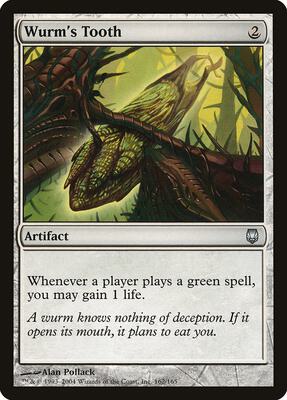 Wurm's Tooth card from Darksteel