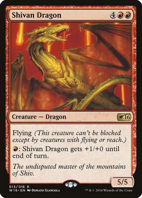 Shivan Dragon card from Welcome Deck 2016