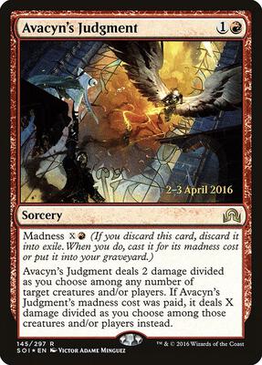 Avacyn's Judgment card from Prerelease Cards