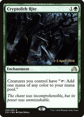 Cryptolith Rite card from Prerelease Cards