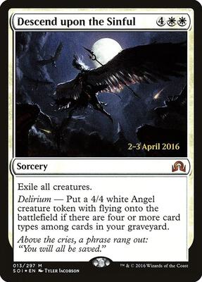 Descend upon the Sinful card from Prerelease Cards