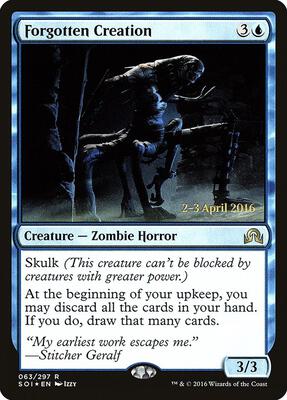 Forgotten Creation card from Prerelease Cards