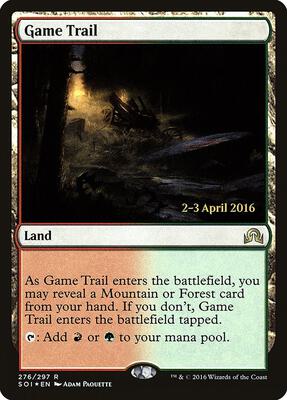 Game Trail card from Prerelease Cards