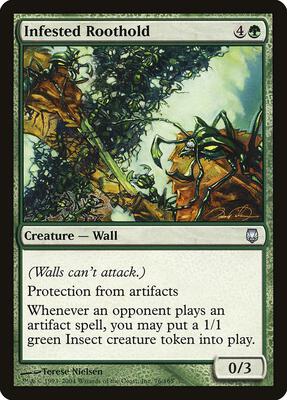 Infested Roothold card from Darksteel