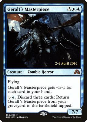 Geralf's Masterpiece card from Prerelease Cards