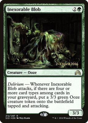 Inexorable Blob card from Prerelease Cards