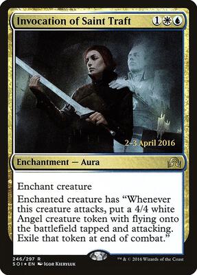 Invocation of Saint Traft card from Prerelease Cards