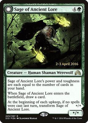 Sage of Ancient Lore card from Prerelease Cards