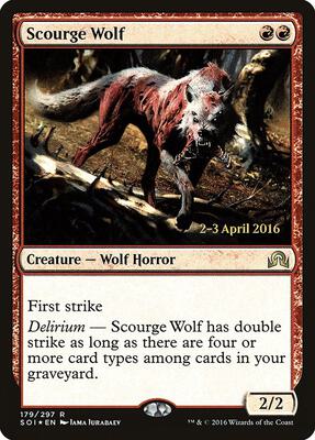 Scourge Wolf card from Prerelease Cards