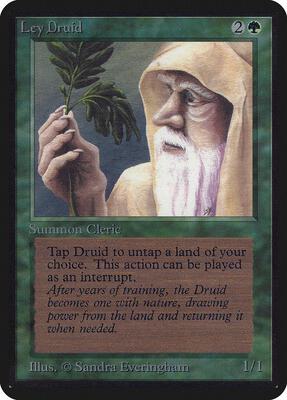 Ley Druid card from Alpha Edition