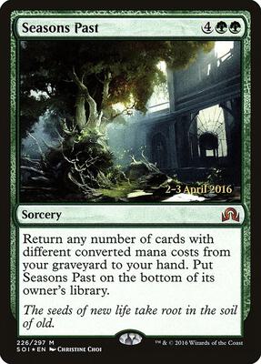 Seasons Past card from Prerelease Cards