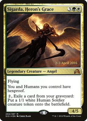 Sigarda, Heron's Grace card from Prerelease Cards