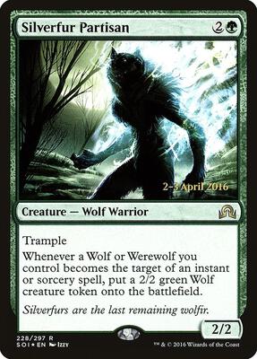 Silverfur Partisan card from Prerelease Cards