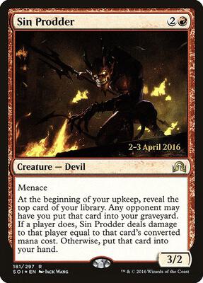 Sin Prodder card from Prerelease Cards