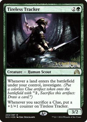 Tireless Tracker card from Prerelease Cards