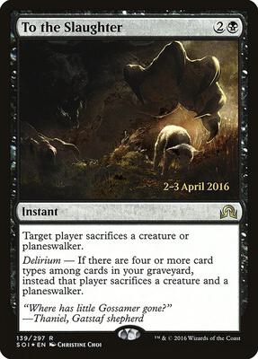 To the Slaughter card from Prerelease Cards