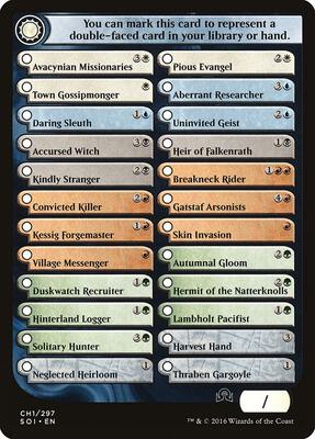 Checklist Card - (CH1) Shadows over Innistrad card from Shadows over Innistrad
