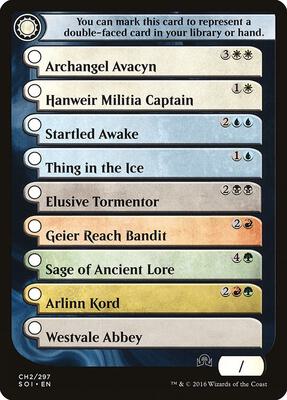 Checklist Card - (CH2) Shadows over Innistrad card from Shadows over Innistrad