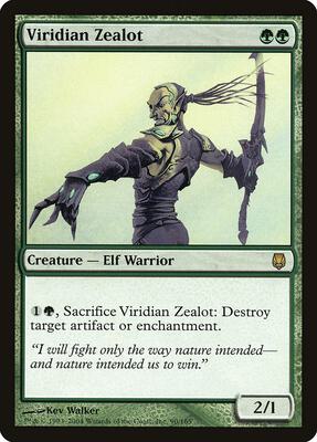 Viridian Zealot card from Darksteel