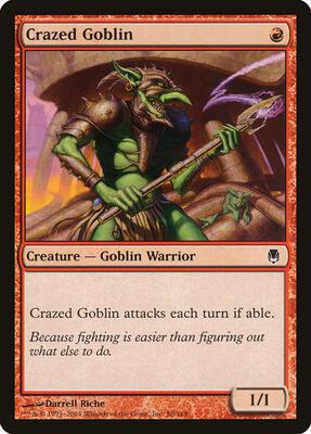Crazed Goblin card from Darksteel