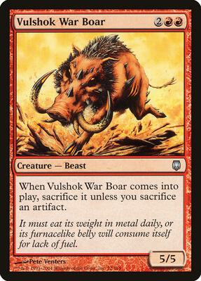 Vulshok War Boar card from Darksteel
