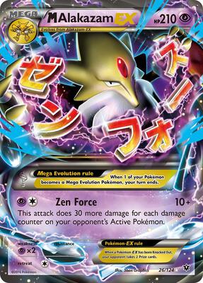 M Alakazam EX card from XY - Fates Collide