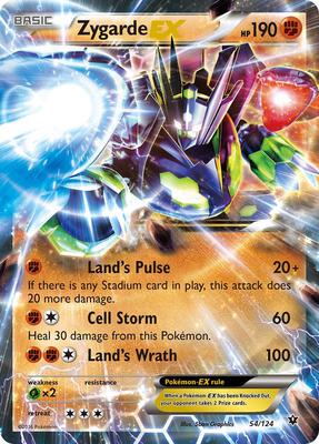 Zygarde EX card from XY - Fates Collide
