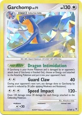Garchomp - 5/147 (Cracked Ice Holo) card from Deck Exclusives