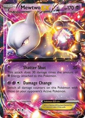 Mewtwo EX - XY107 card from XY Promos