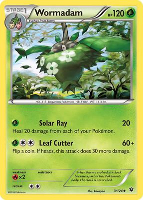 Wormadam (3) card from XY - Fates Collide